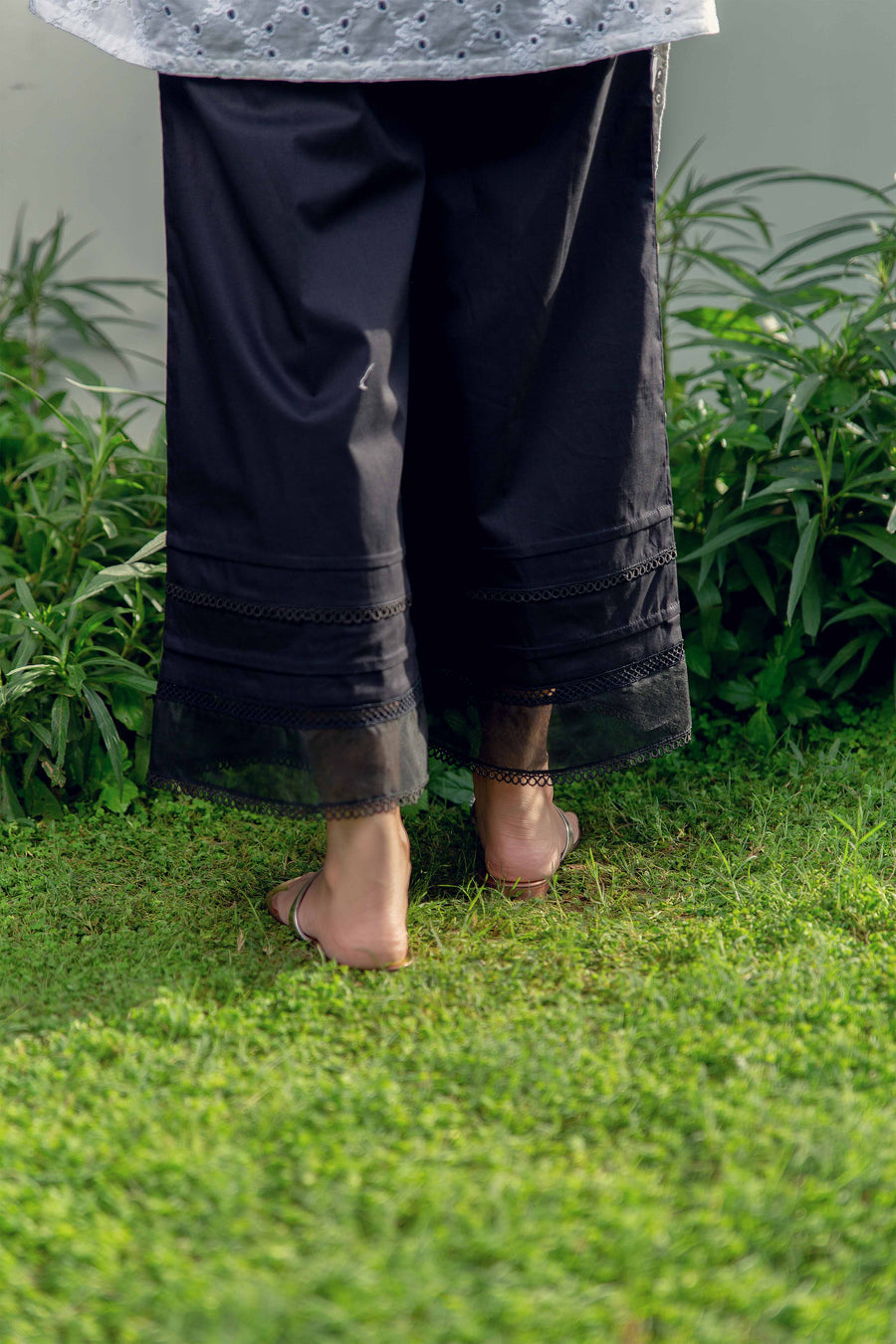 Black Lace Palazzo Pants – 4andco - Main Image