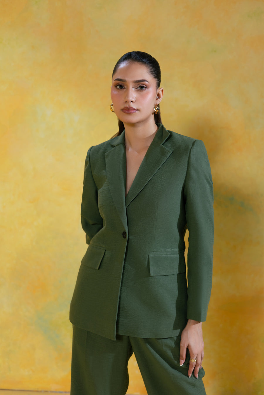 Olive Form Blazer