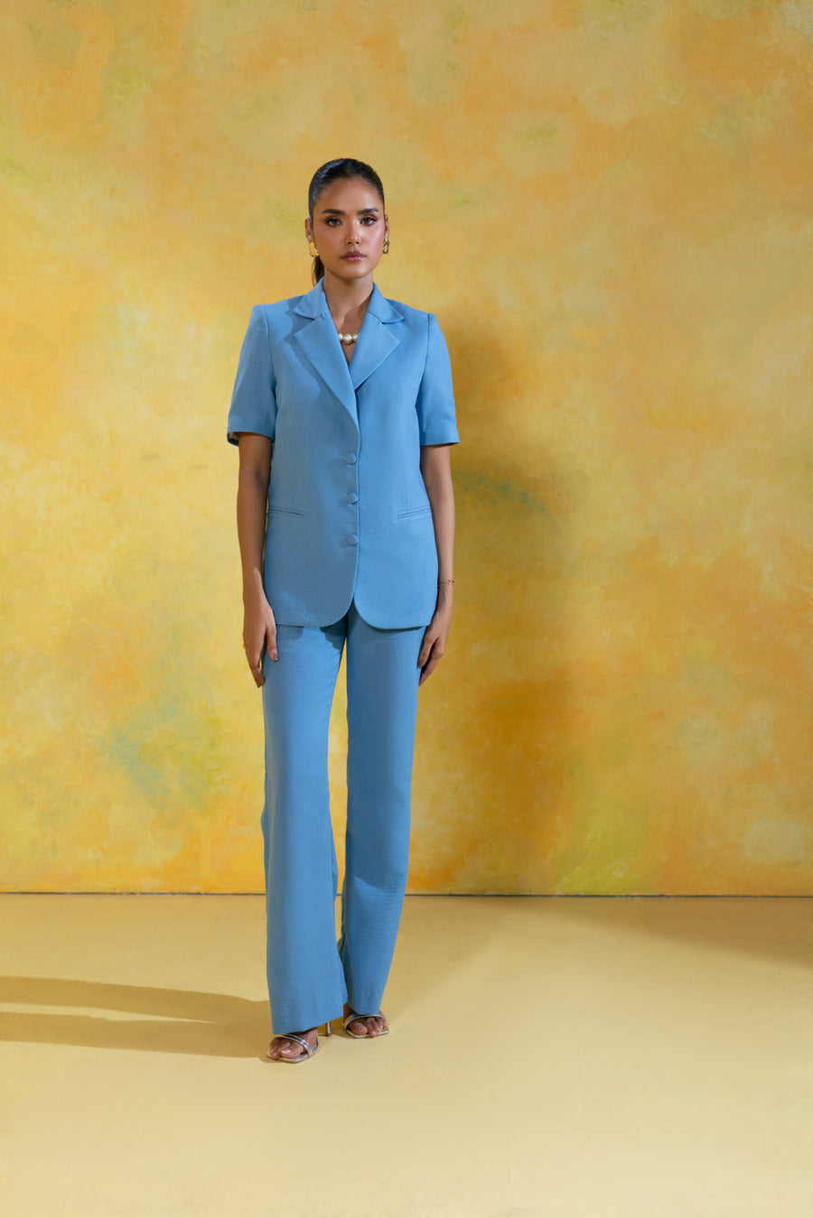 Short Sleeve Tailored Blazer