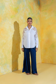 Sheer Lace Sleeve Shirt