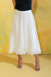Classic Pleated Midi Skirt