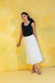 Classic Pleated Midi Skirt