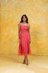 Lace Trim Midi Dress