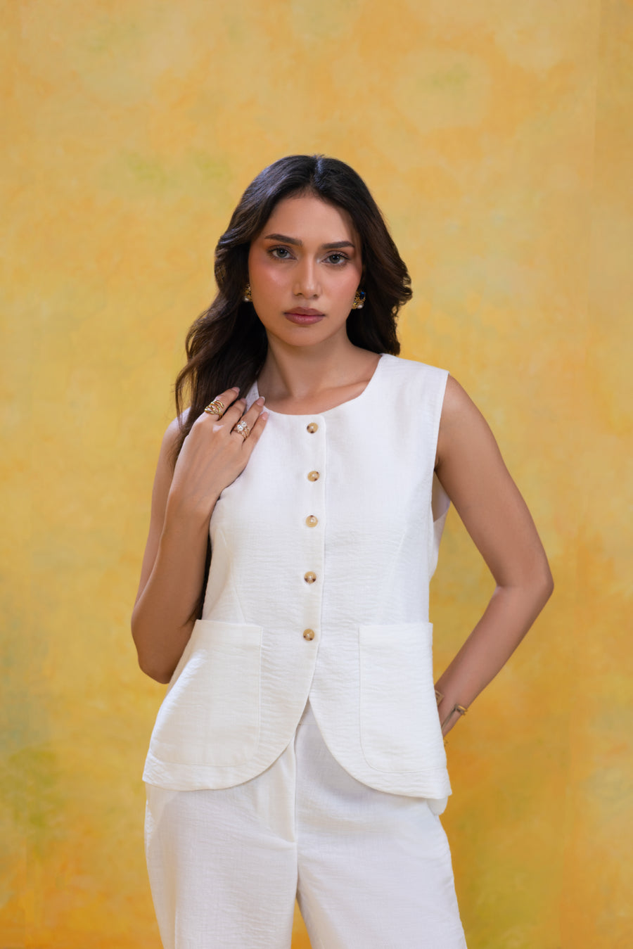Sleeveless Tailored Waistcoat