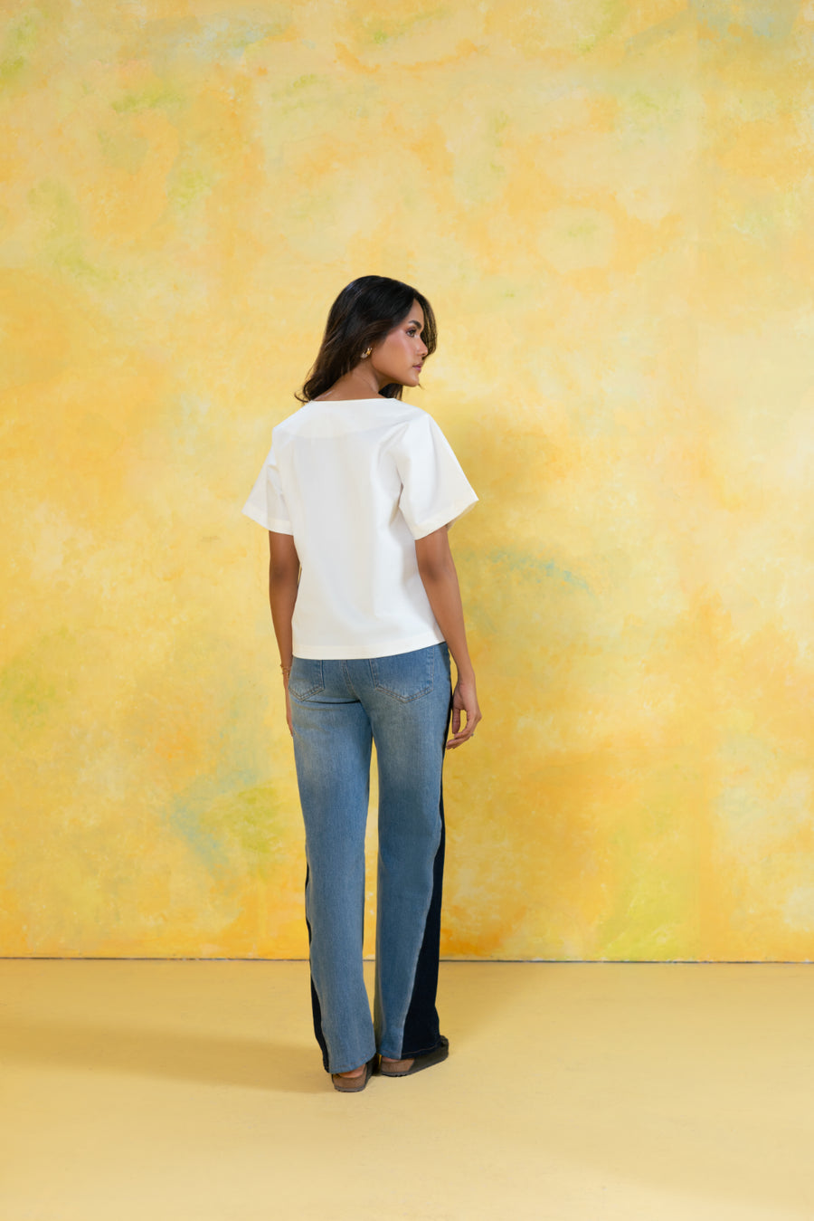 V-Neck Buttoned Top