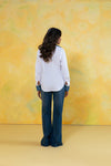 Button Front Flared Jeans
