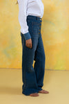 Button Front Flared Jeans