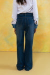 Button Front Flared Jeans