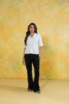 Lace Trim Collar Blouse