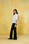 Lace Trim Collar Blouse