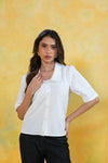 Lace Trim Collar Blouse
