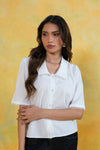 Lace Trim Collar Blouse