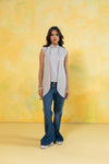 Drape Front Sleeveless Top