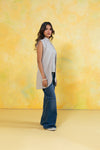 Drape Front Sleeveless Top