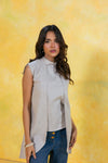 Drape Front Sleeveless Top
