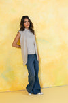 Drape Front Sleeveless Top