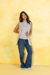 Drape Front Sleeveless Top
