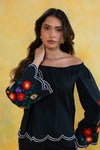 Embroidered Off Shoulder Blouse