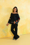 Embroidered Off Shoulder Blouse