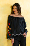 Embroidered Off Shoulder Blouse
