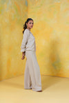 Wrap Panel Wide Leg Trouser