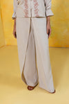 Wrap Panel Wide Leg Trouser