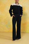 Contrast Trim Cropped Jacket