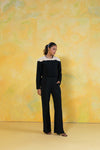 Contrast Trim Cropped Jacket