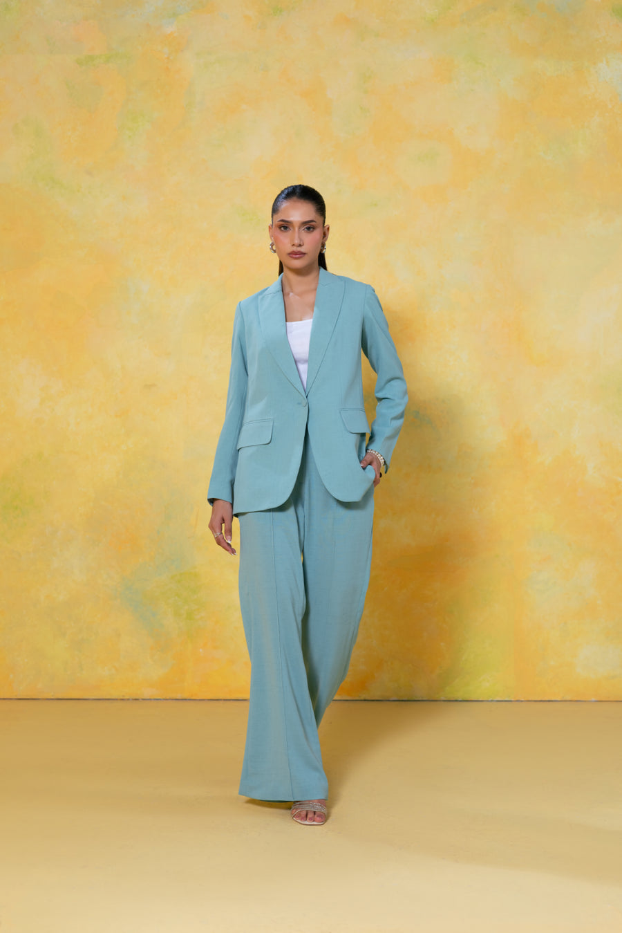 Tailored Single Button Blazer