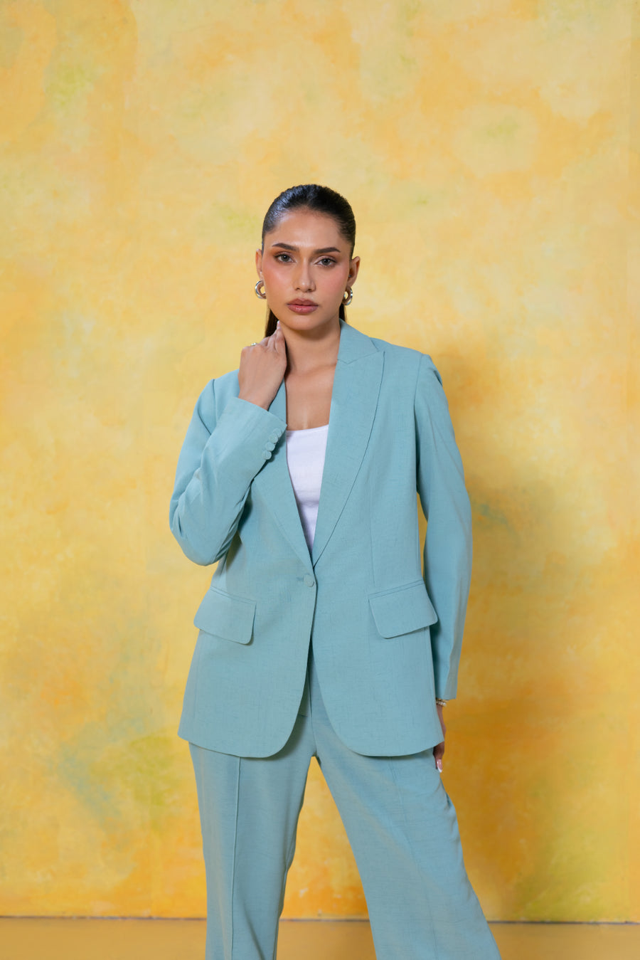 Tailored Single Button Blazer