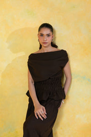 Smocked Waist Off-Shoulder Top