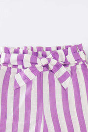 Lilac Stripe Shorts