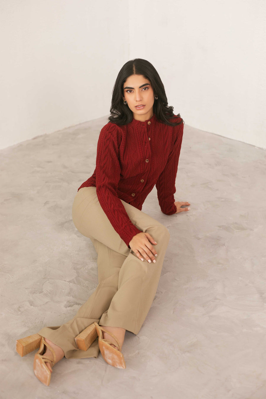 Textured Knit Sweater