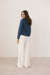 White Wrap Front Pants