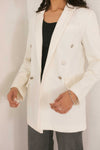 White Denim Blazer