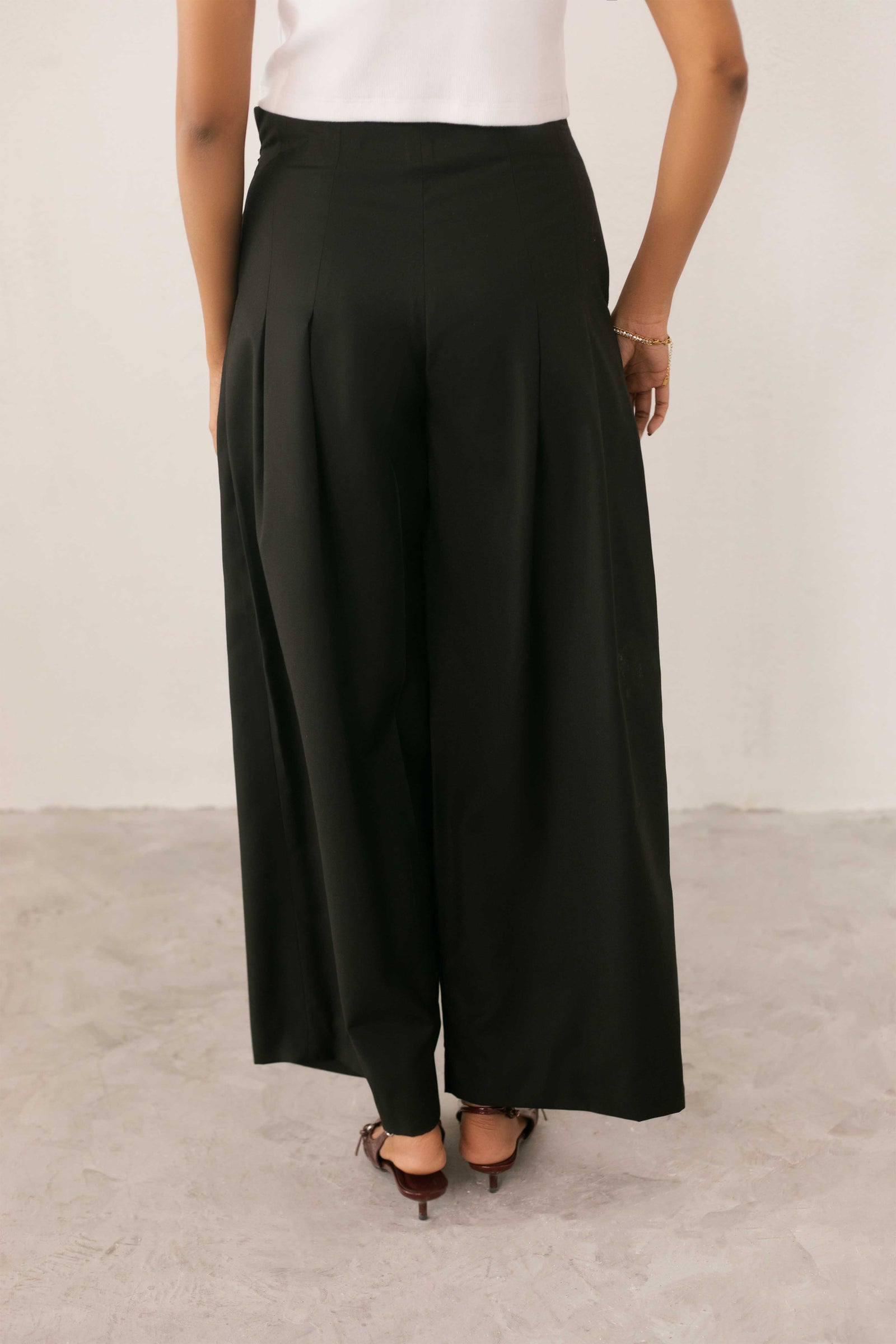 Black Pleated Pants