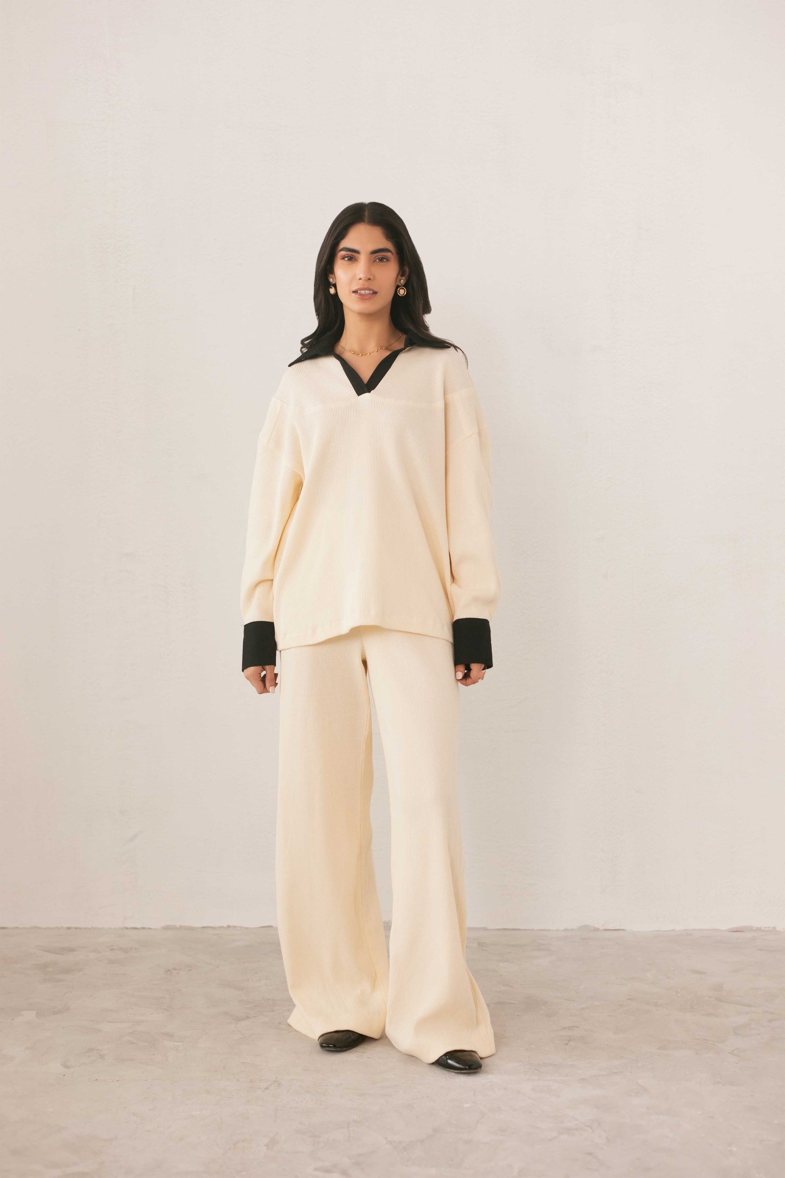 V Neck Long Sleeve Top