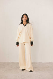 V Neck Long Sleeve Top