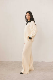 Cream Relaxed Pants
