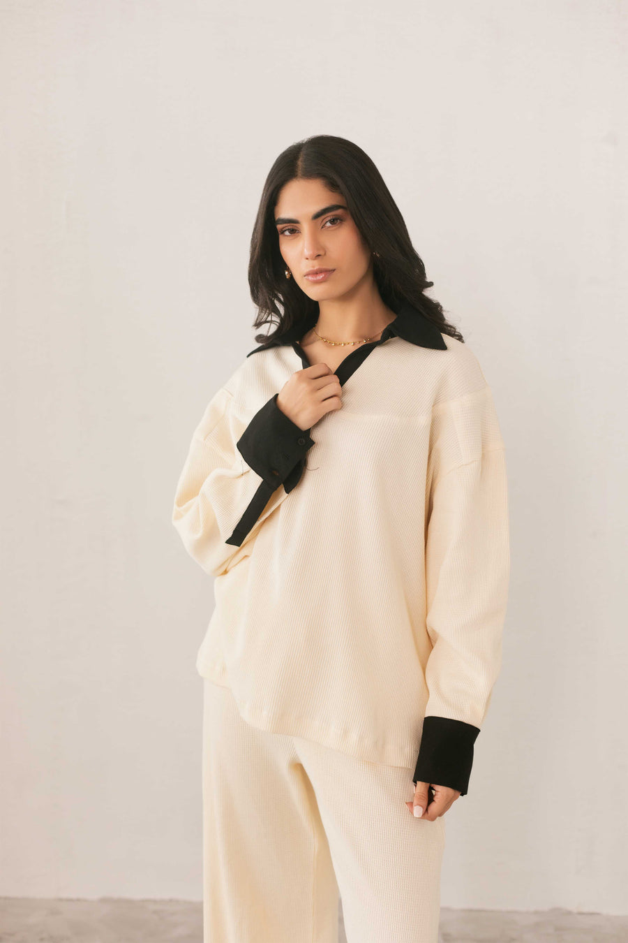 V Neck Long Sleeve Top