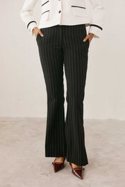 Black Pinstripe Pants