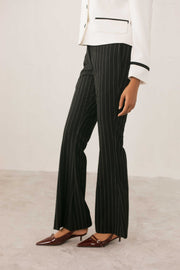 Black Pinstripe Pants