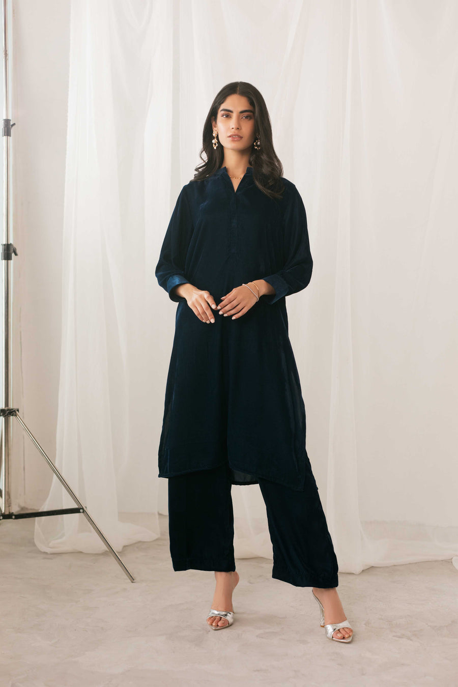 Velvet Navy Blue Set