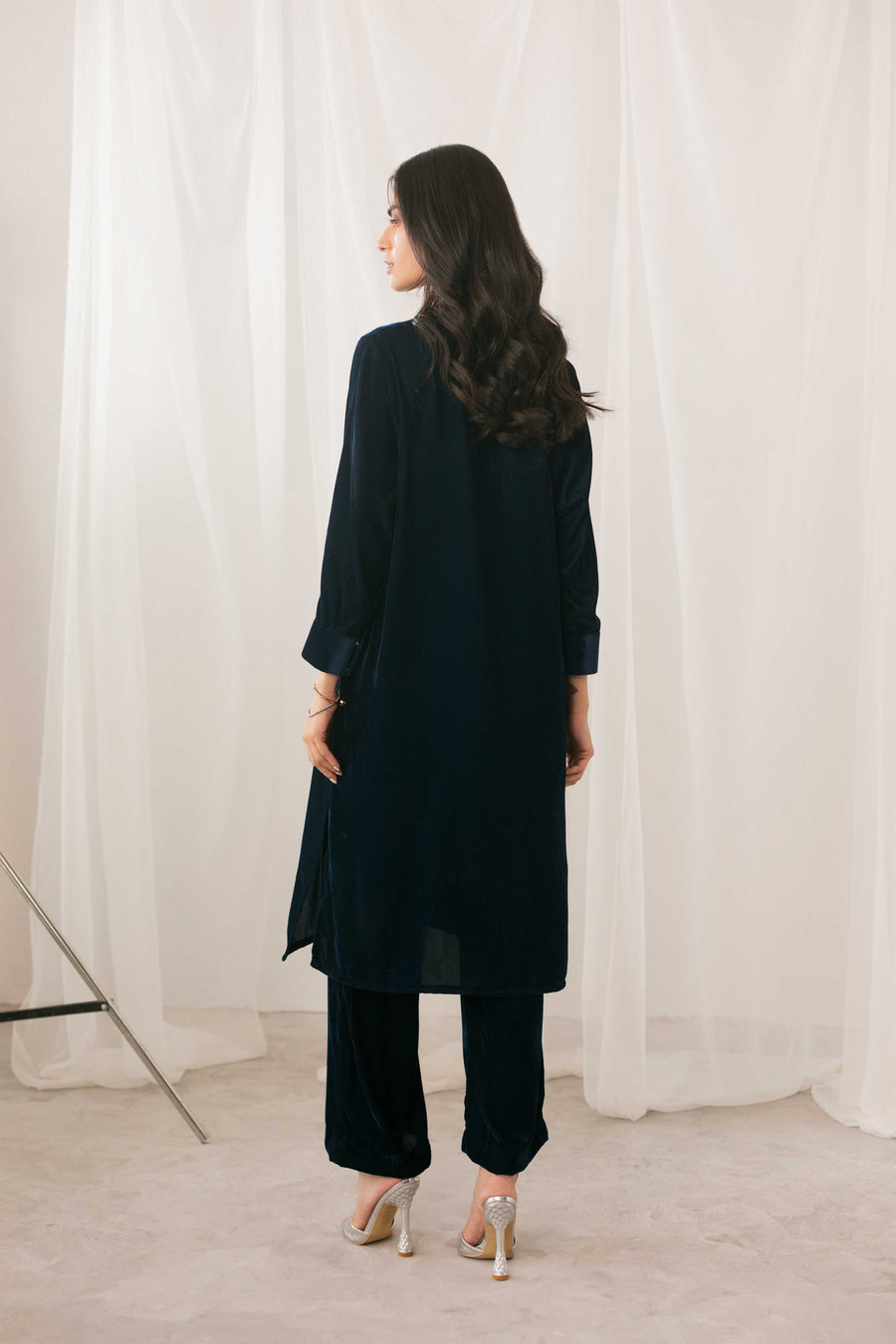 Velvet Navy Blue Set