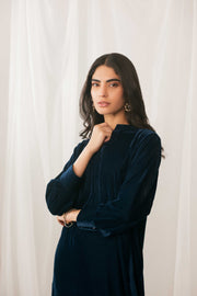 Velvet Navy Blue Set