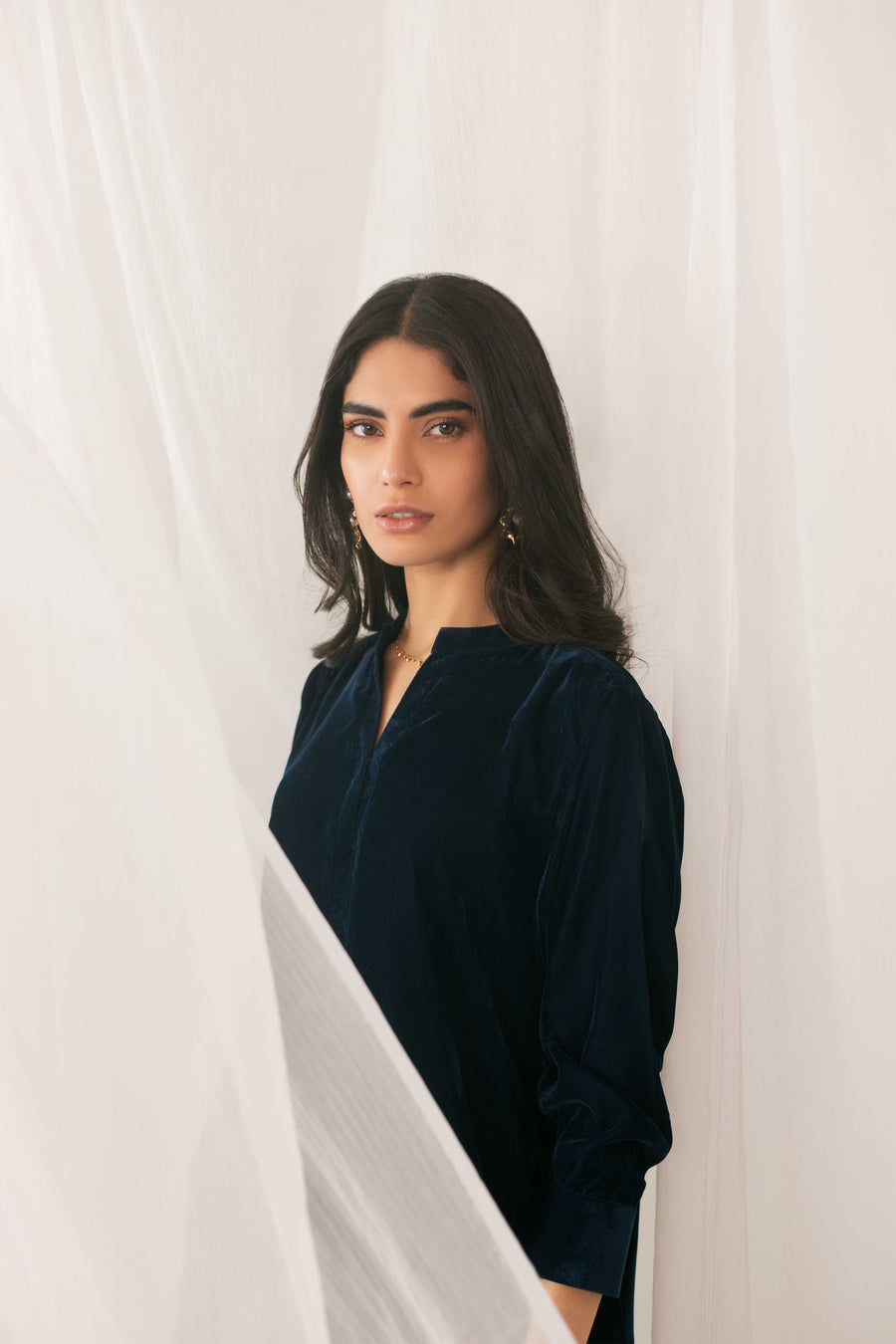 Velvet Navy Blue Set