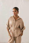 Belted Button Top