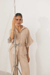 Belted Button Top