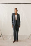 Structured Pinstripe Blazer