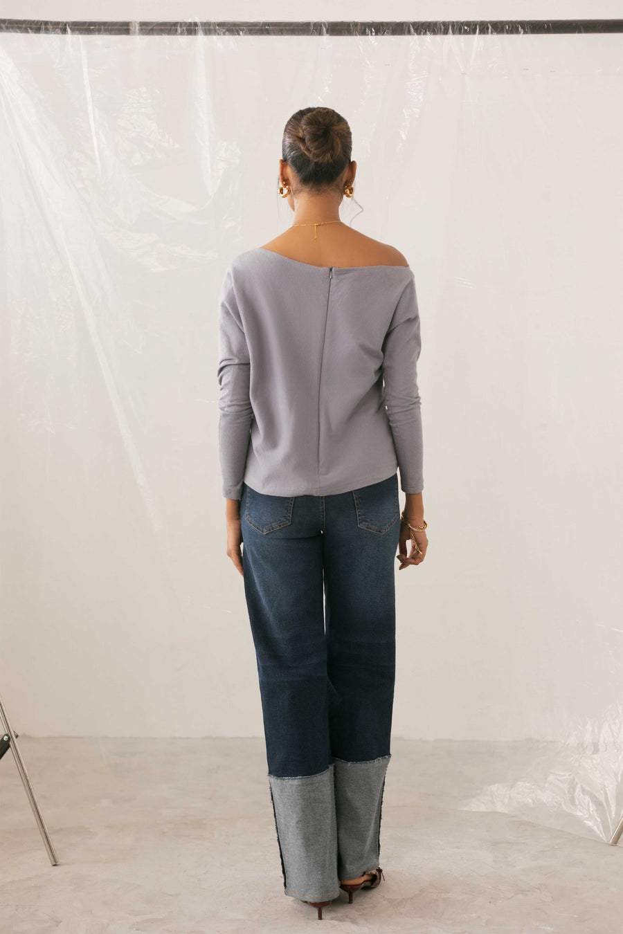 Off Shoulder Long Sleeve Top